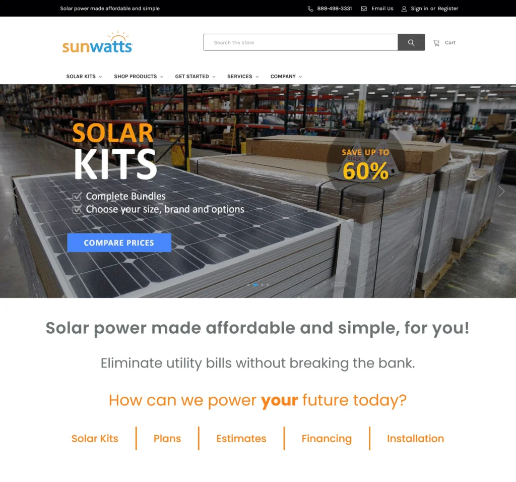 Ecommerce store and quote builder