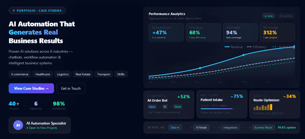 AI Automation Portfolio | Case Studies | Real SMB Results