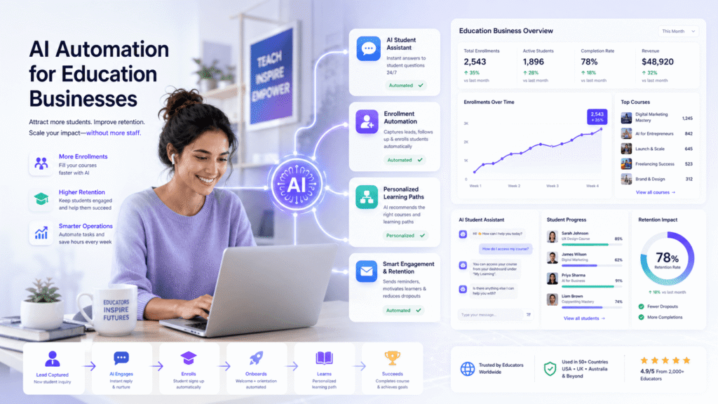 AI tools for Education Business that Fills Seats & Retains Students